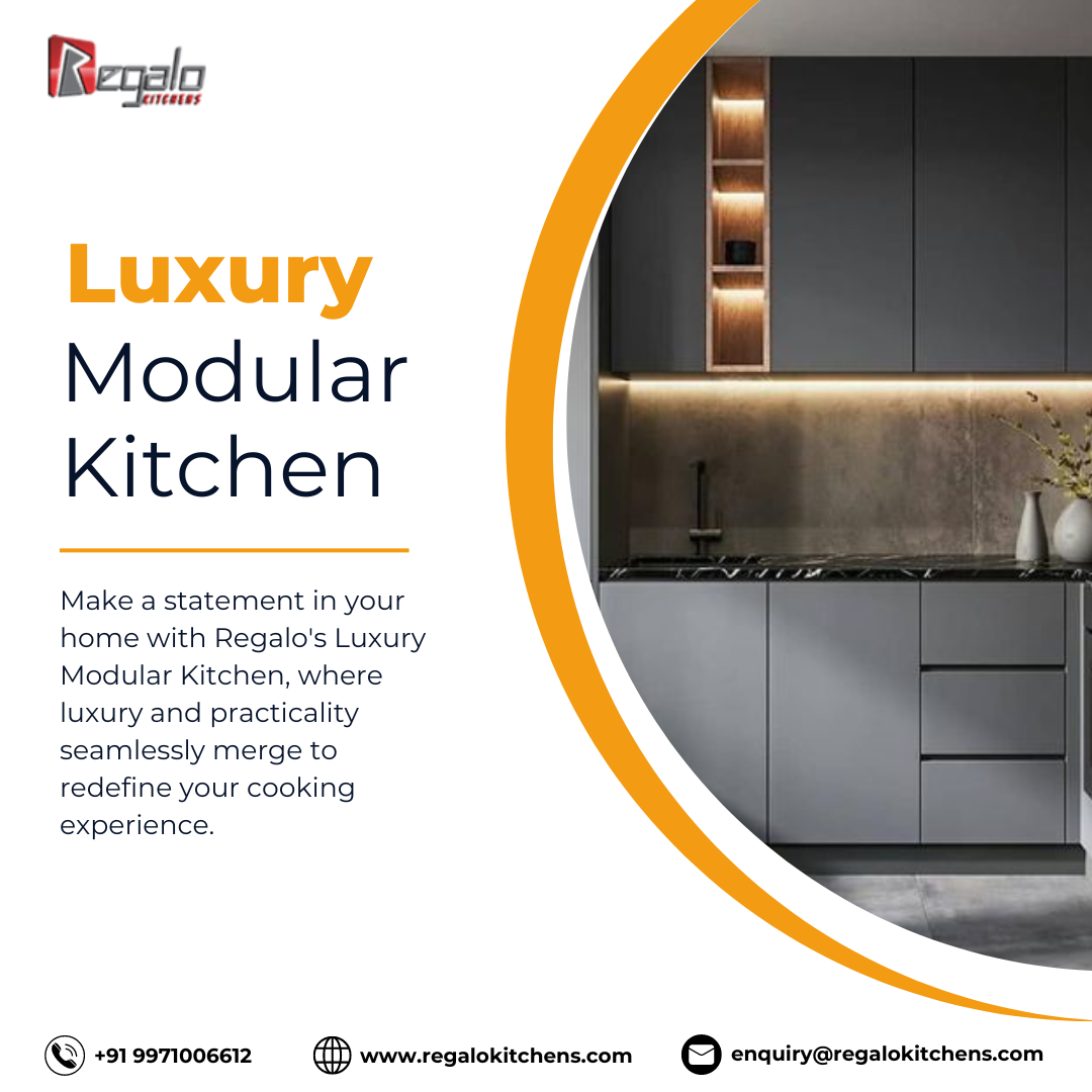 Luxury Modular Kitchen - Regalo Kitchens - Medium