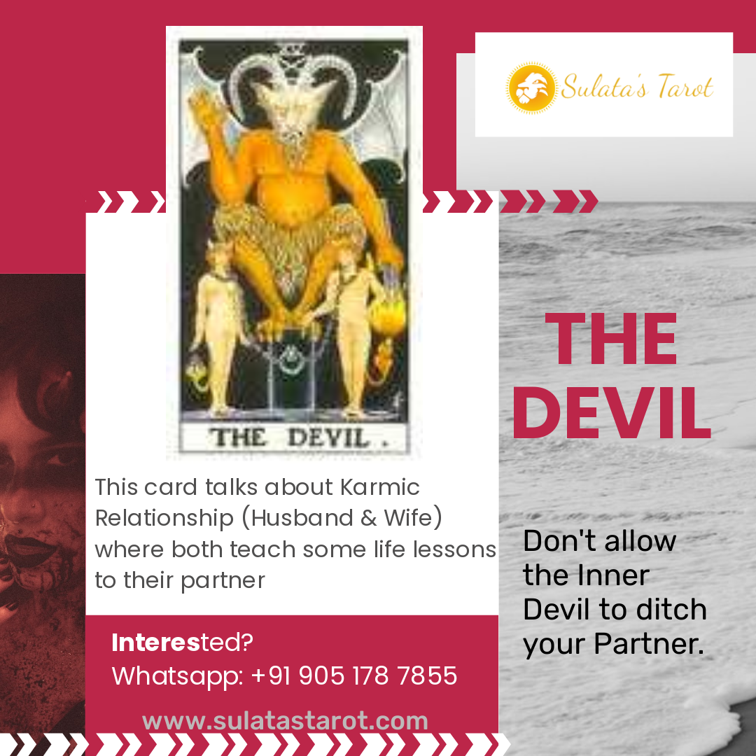The Devil Tarot Card talks about Karmic Relationship Sulatas Tarot Medium