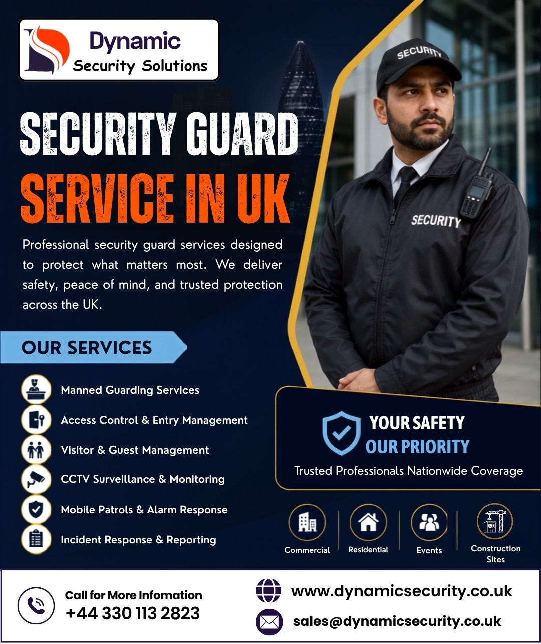 SECURITY GUARD SERVICE IN UK