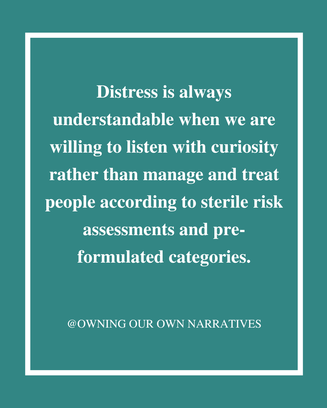 Crisis is a Human Experience, not a Clinical One