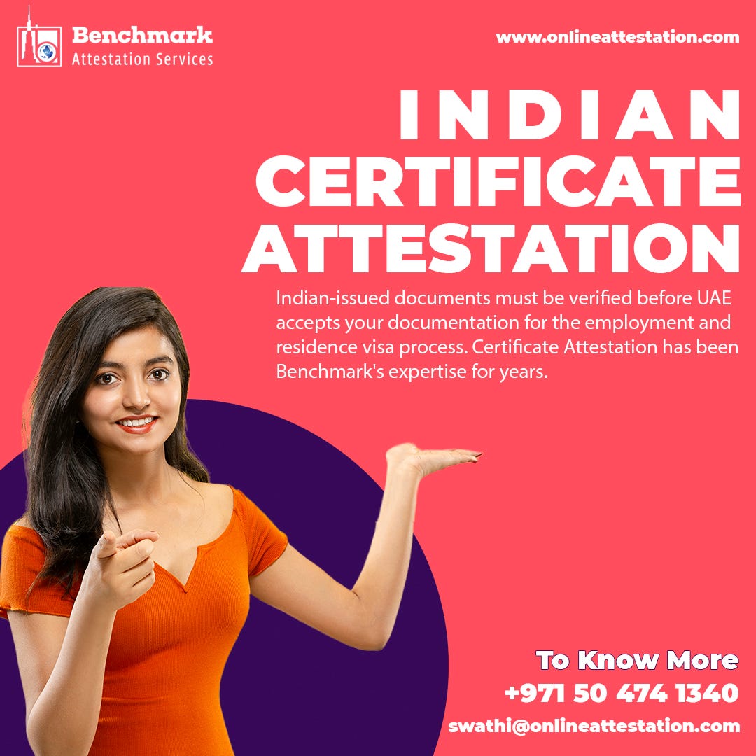 INDIAN CERTIFICATE ATTESTATION - Benchmarkdocumentservices - Medium