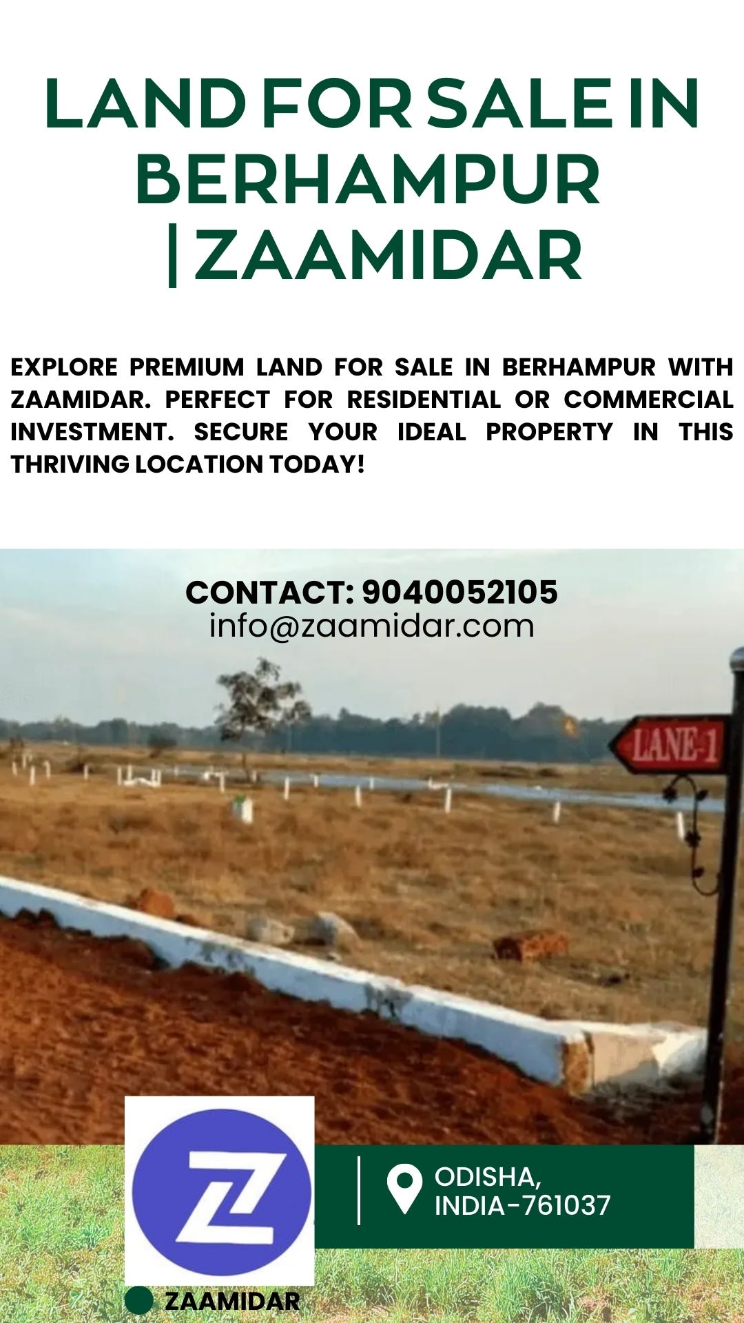Land for sale in berhampur | Zaamidar