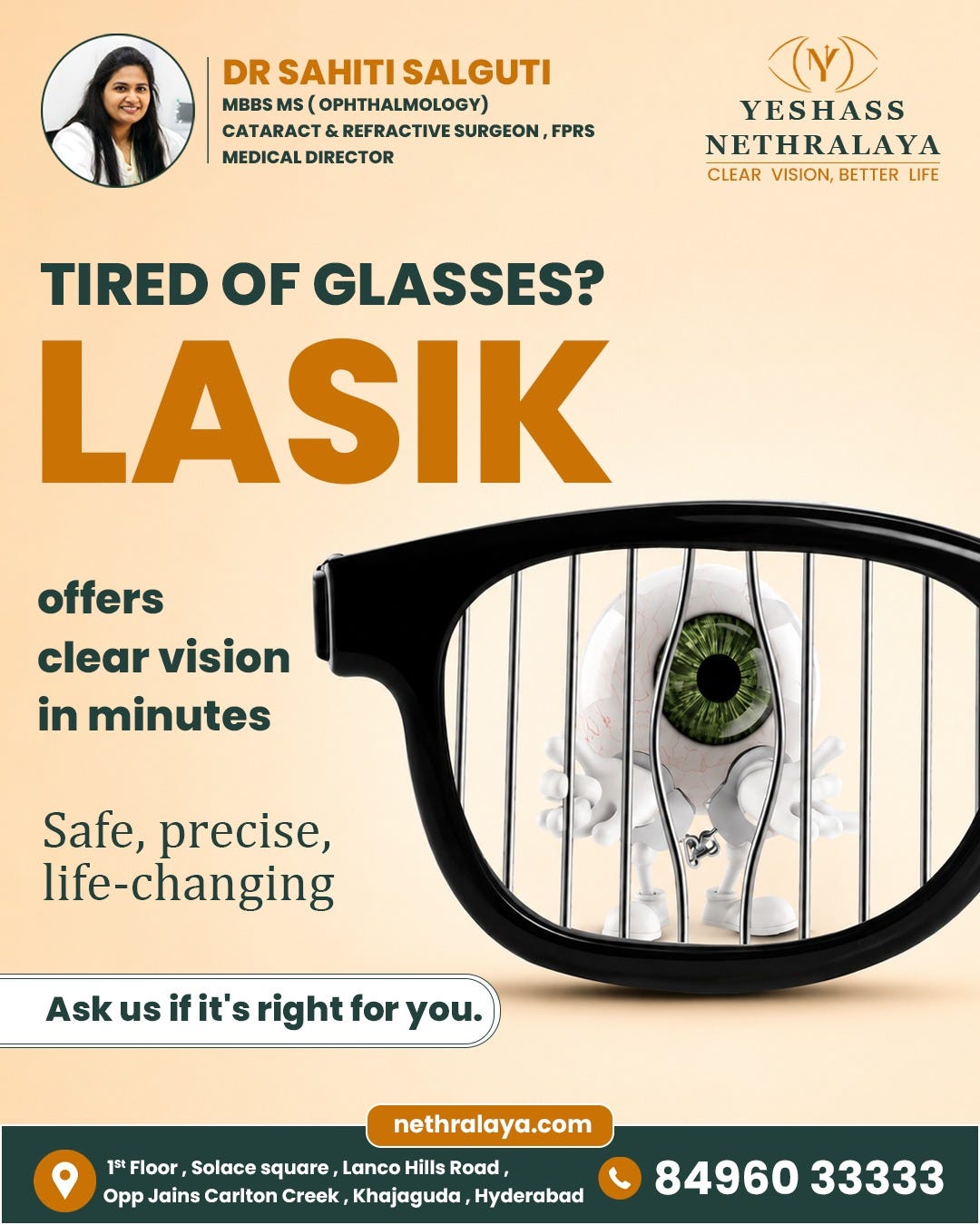 Tired of glasses? 👓✨ Say hello to clearer vision!