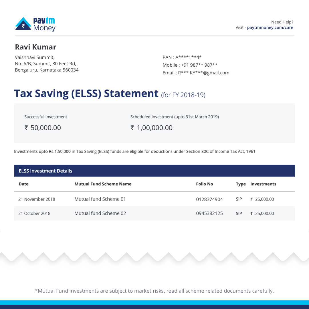 5 Most Important Investment Statements on Paytm Money App by Paytm