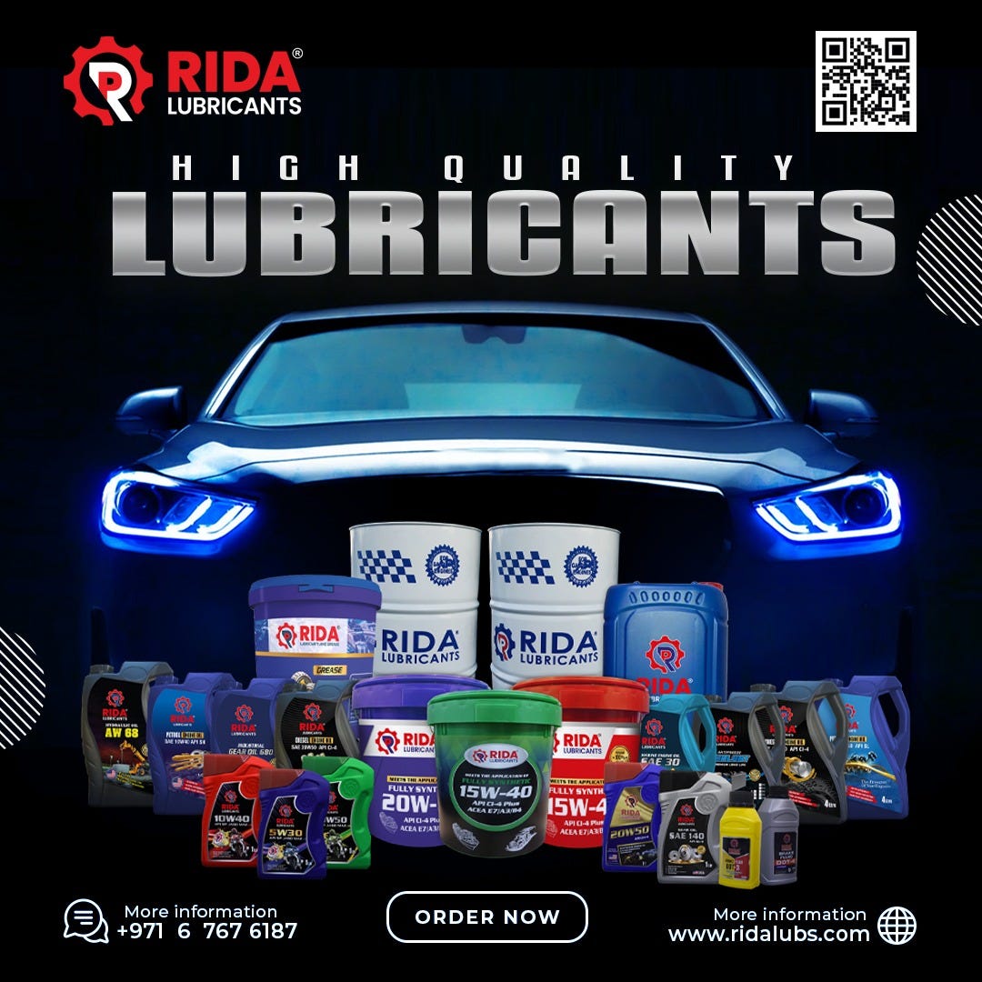 Rida Lubricants Manufacturer in UAE Earns Global Approval for Superior