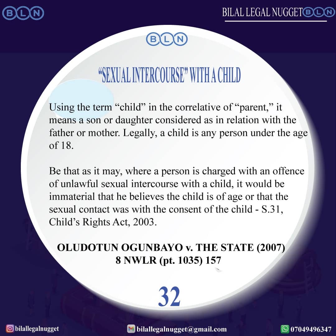 32]. THE LEGAL EFFECT OF SEXUALLY MOLESTING A CHILD. | by Bilal Legal  Nugget (BLN) | Medium