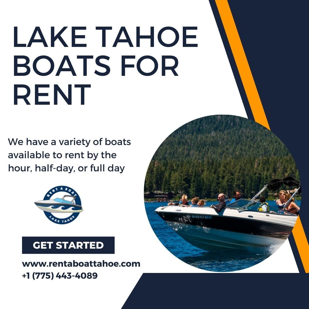 Lake Tahoe Boats For Rent - Boatarenttahoe - Medium