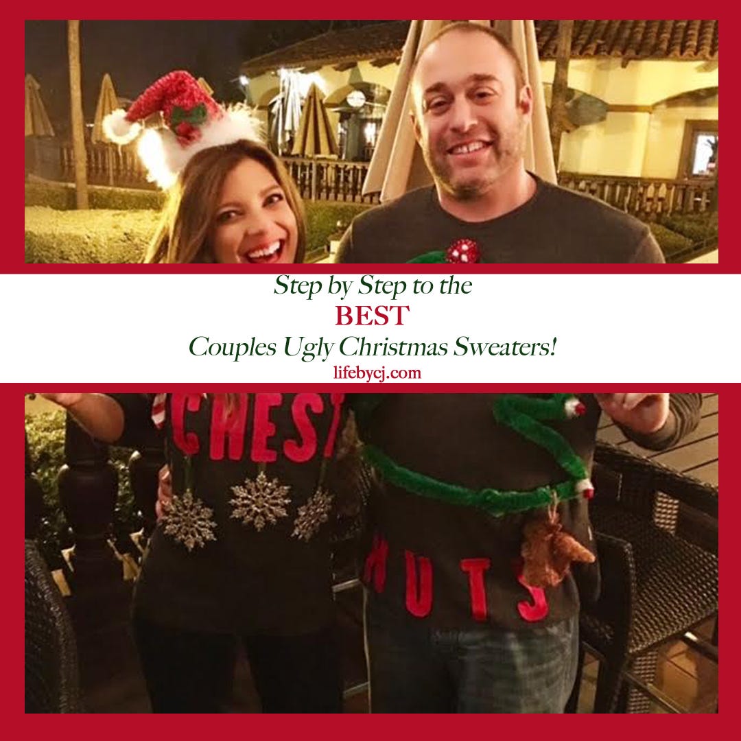 THE BEST COUPLES UGLY CHRISTMAS SWEATERS by CJ Zucker Medium