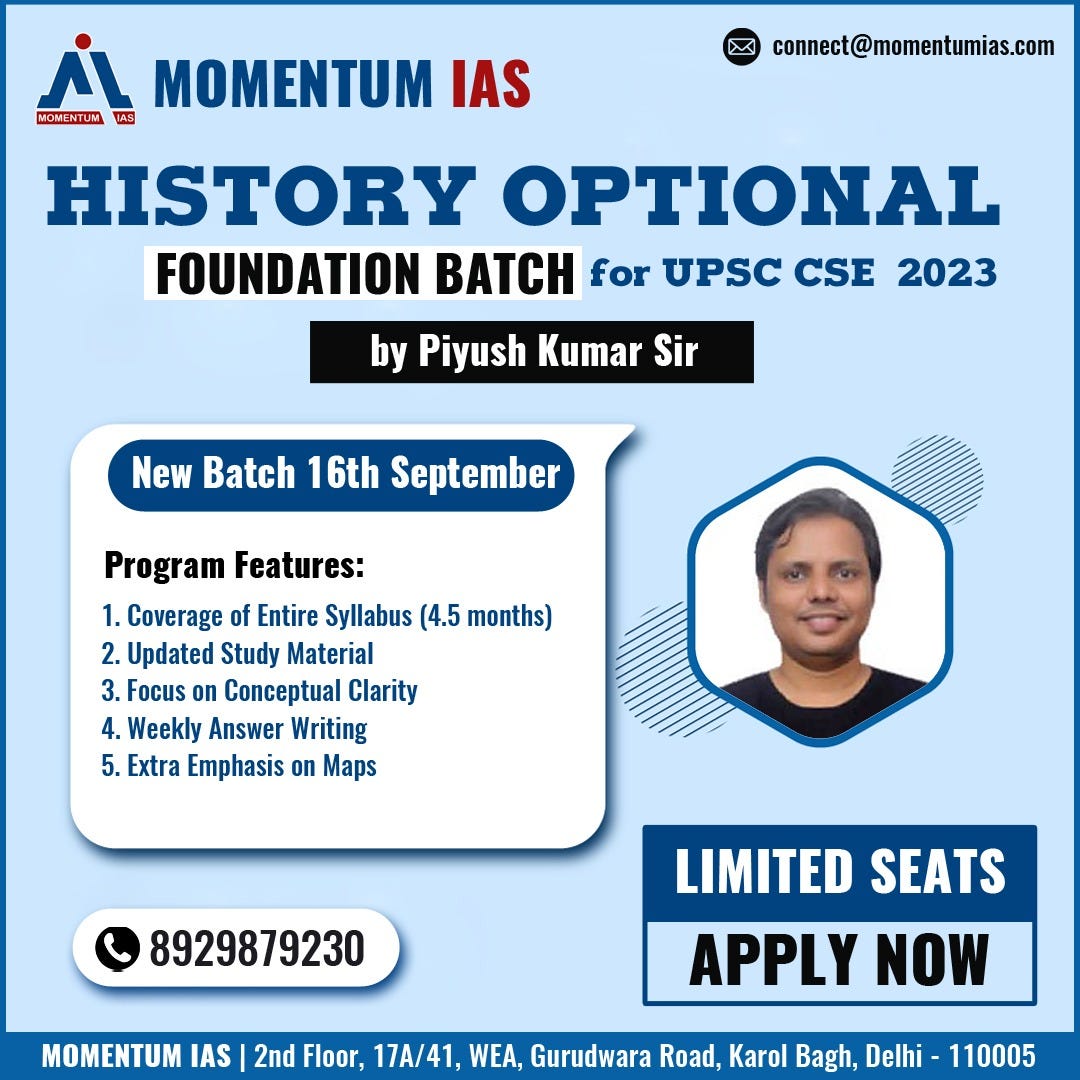 Best Coaching for History Optional in Delhi | by Momentum IAS | Medium