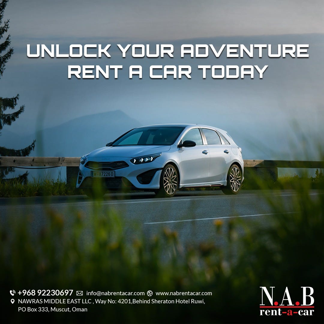 Monthly Car Rental Muscat Oman. NAB Rent a Car offers an exceptional