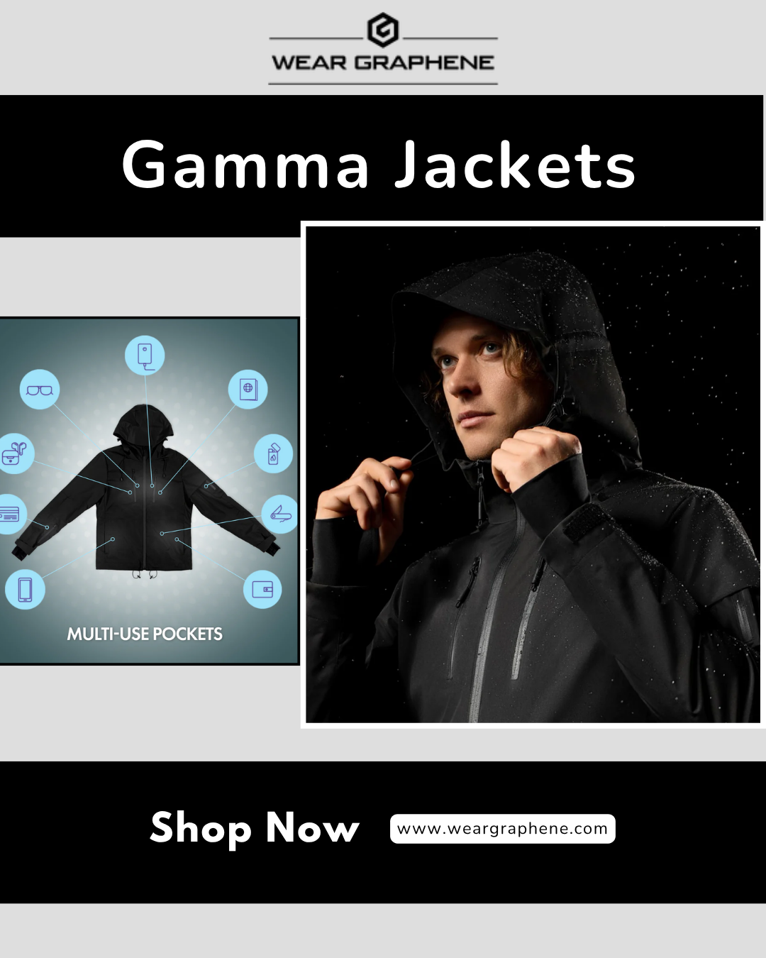 Gamma Jackets by WearGraphene — The Smart, All-Climate Graphene Jacket