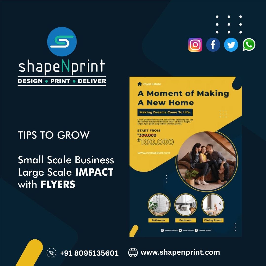 Enhance your brand’s visibility with flyers. shapeNprint Medium
