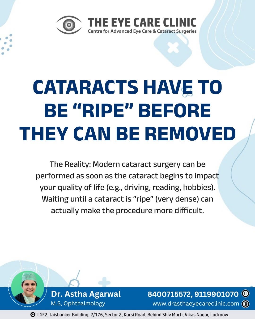 Robotic & Laser-Assisted Cataract Surgery in Lucknow: Advanced Treatment for Clear Vision