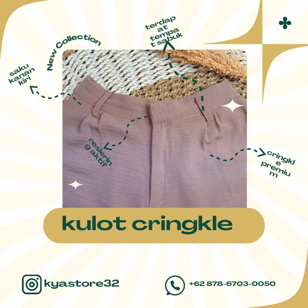 Celana Kulot Crinkle: Pilihan Fashion Nyaman untuk Segala Acara