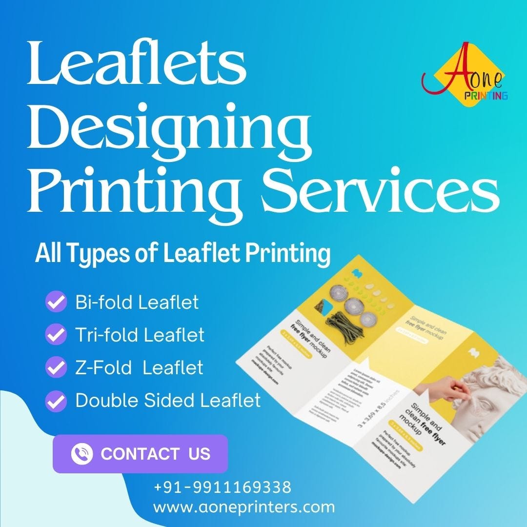 Leaflet Printers in Gurgaon Aone Printers Aone Printing Medium