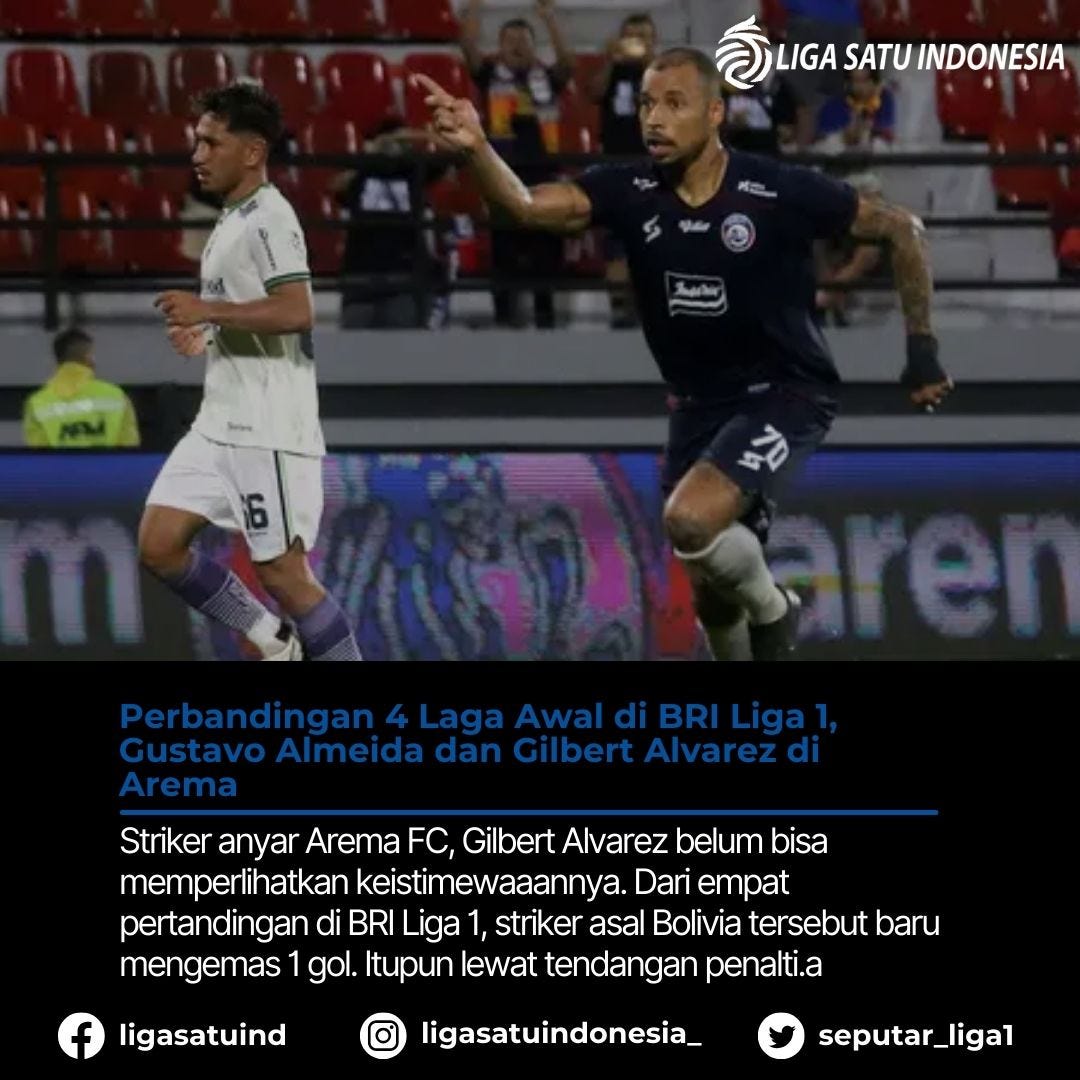 Perbandingan 4 Laga Awal Di BRI Liga 1, Gustavo Almeida Dan Gilbert ...