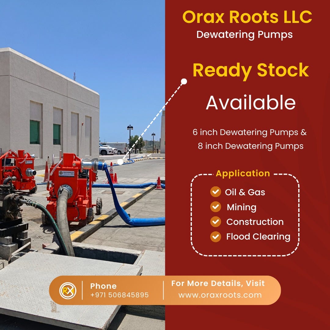 Dewatering systems in the UAE, dewatering machinery in Bahrain