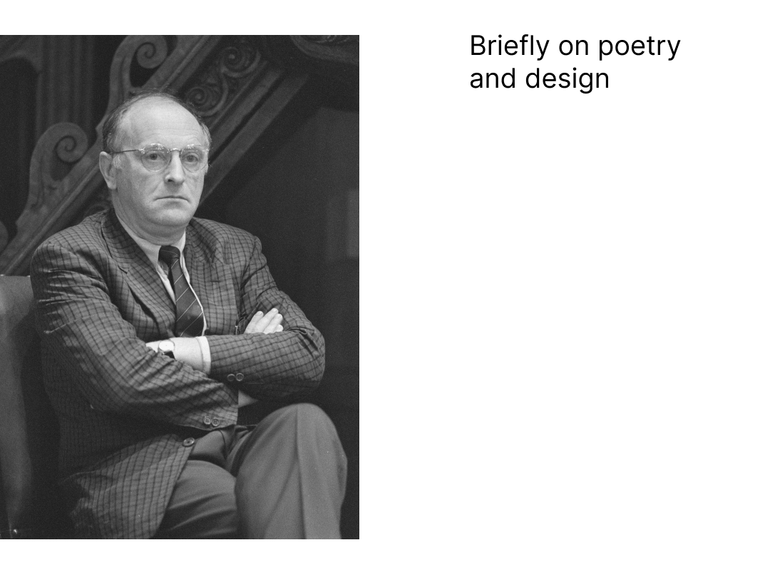 Why do I make my students analyze quotes from Brodsky’s poems in design