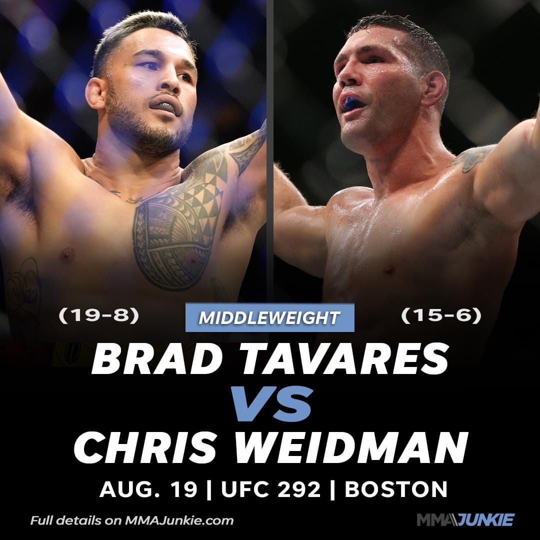 Chris Weidman Set to Return to the Octagon at UFC 292 Against Brad Tavares, by sportsinsiderph