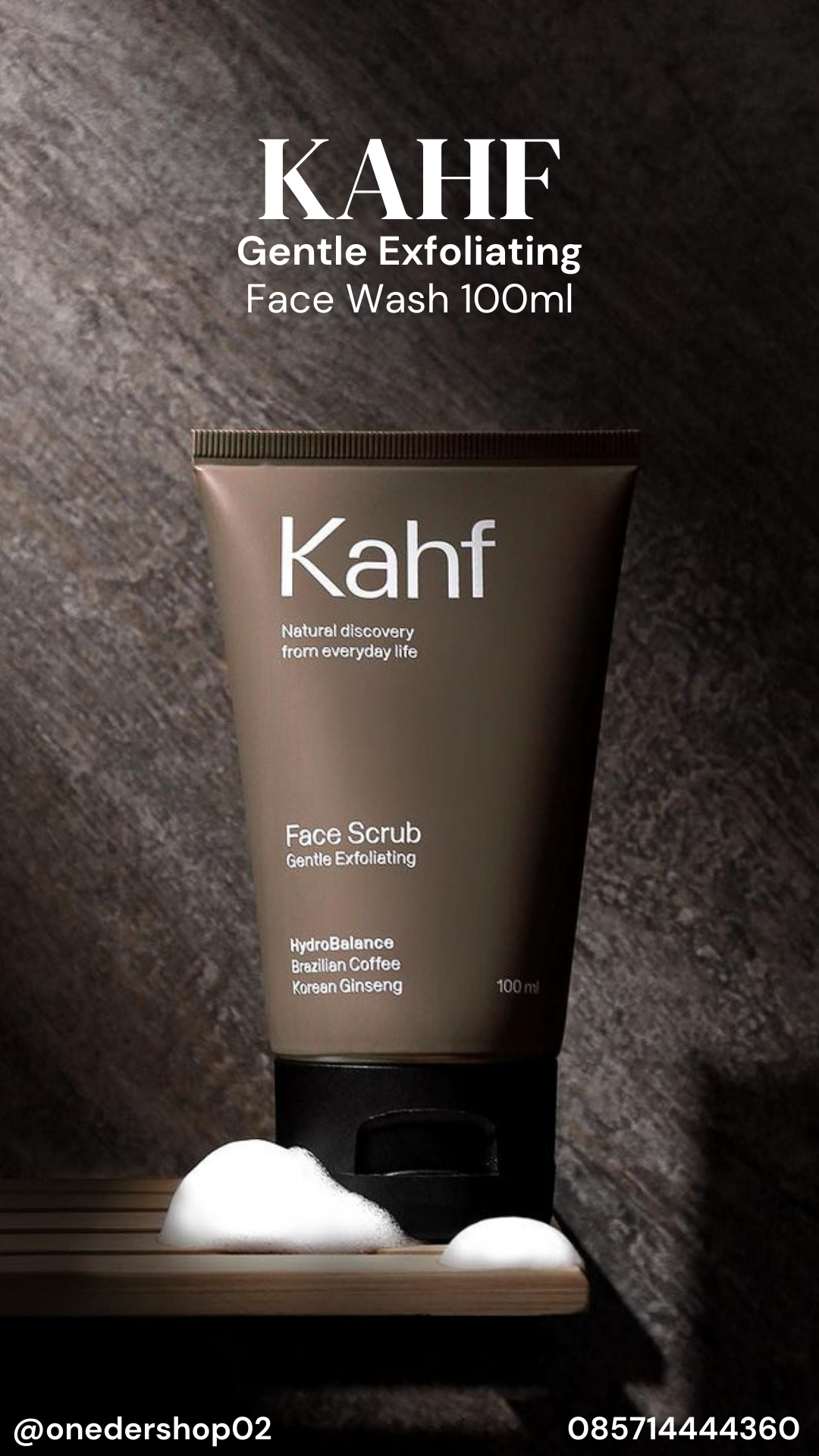 Kahf Gentle Exfoliating Face Scrub 100 ml Scrub untuk Wajah Pria