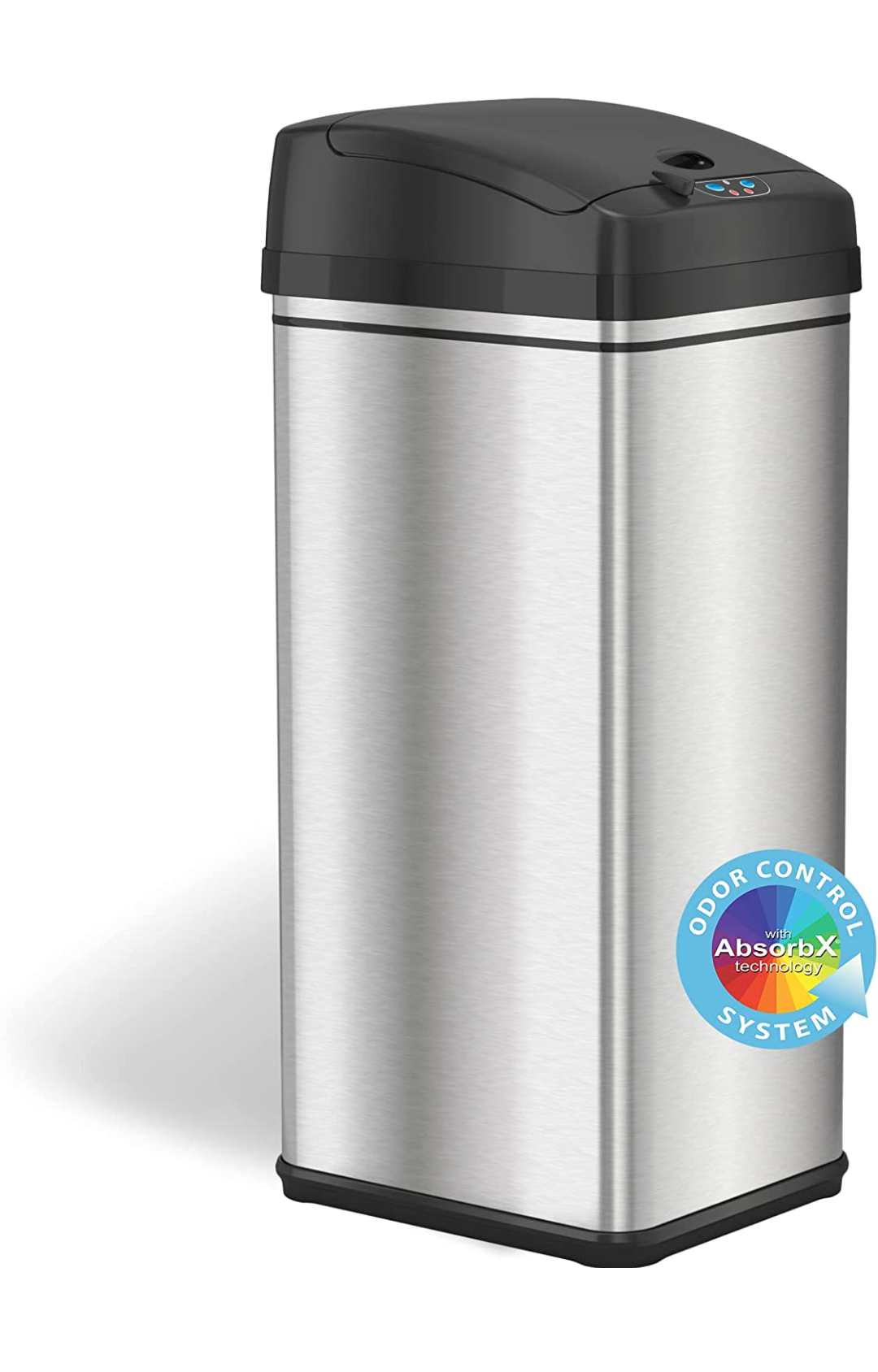 iTouchless 13 Gallon Automatic Trash Can with OdorAbsorbing Filter and