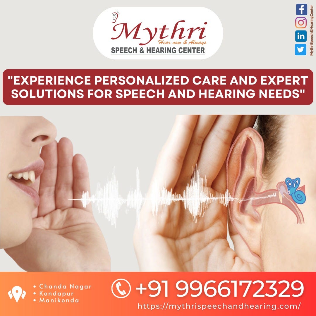 Speech Therapists | Mythri Speech And Hearing Center Chanda Nagar ...