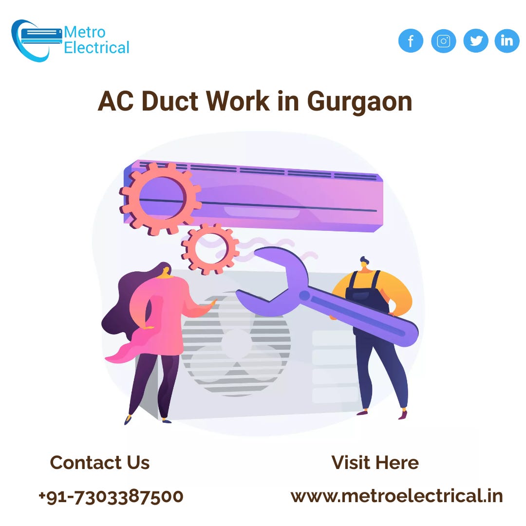 AC Duct Work in Gurgaon Metro Electrical Medium