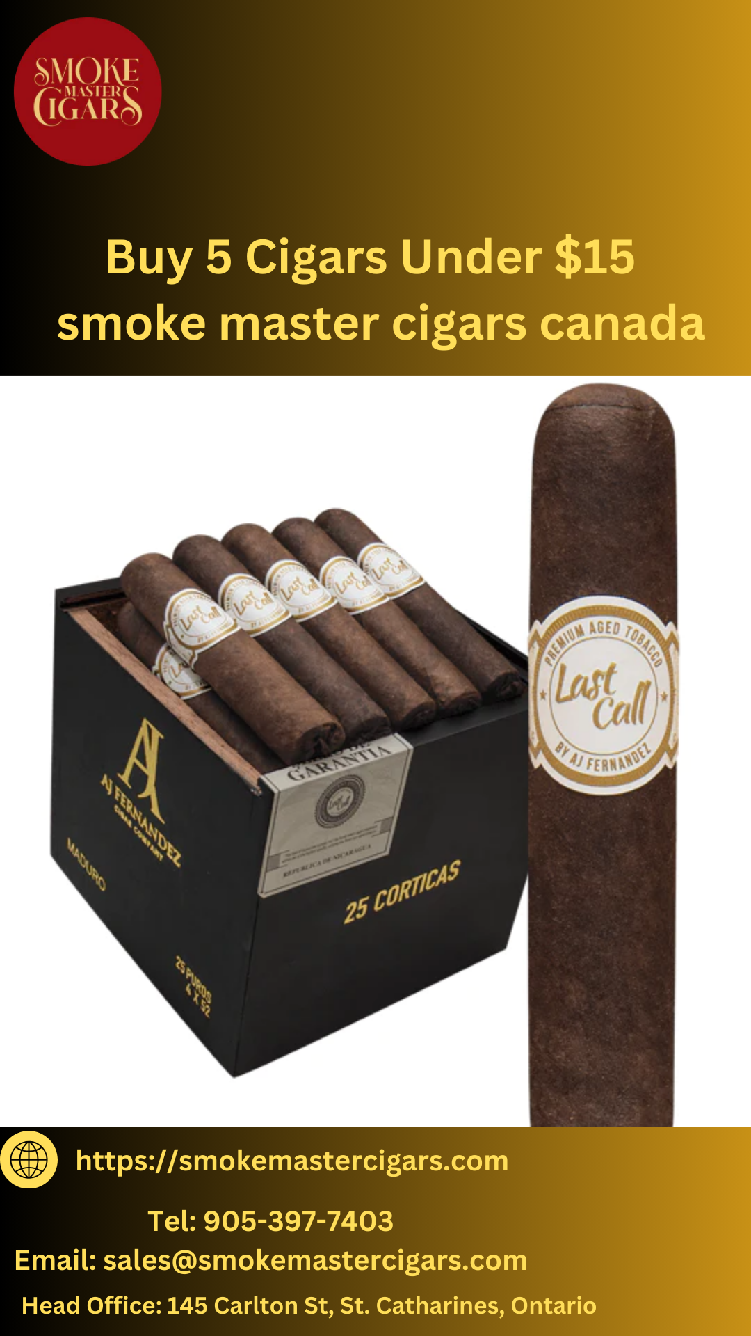 Buy 5 Cigars Under 15 at smoke master cigars canada Buy Premium
