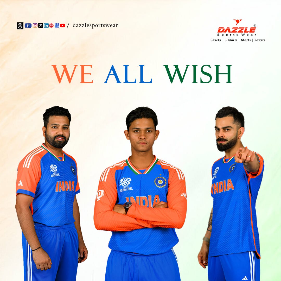 ICC Men’s T20 World Cup 2024 Dazzle Sports Wear Medium