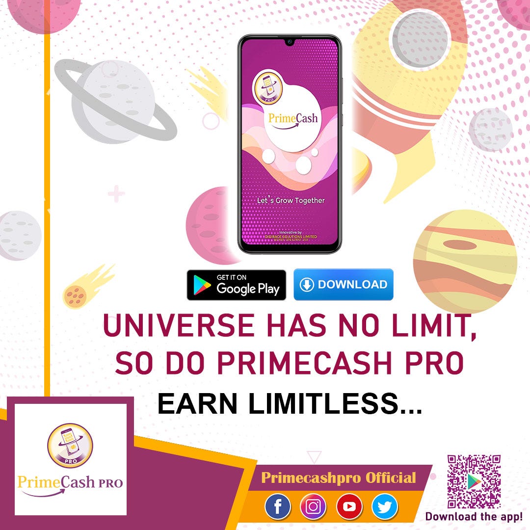 Download The Earning App… PrimeCash Pro Medium