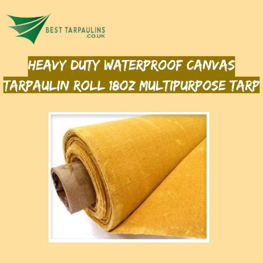 HEAVY DUTY WATERPROOF CANVAS TARPAULIN ROLL 18OZ MULTIPURPOSE TARP