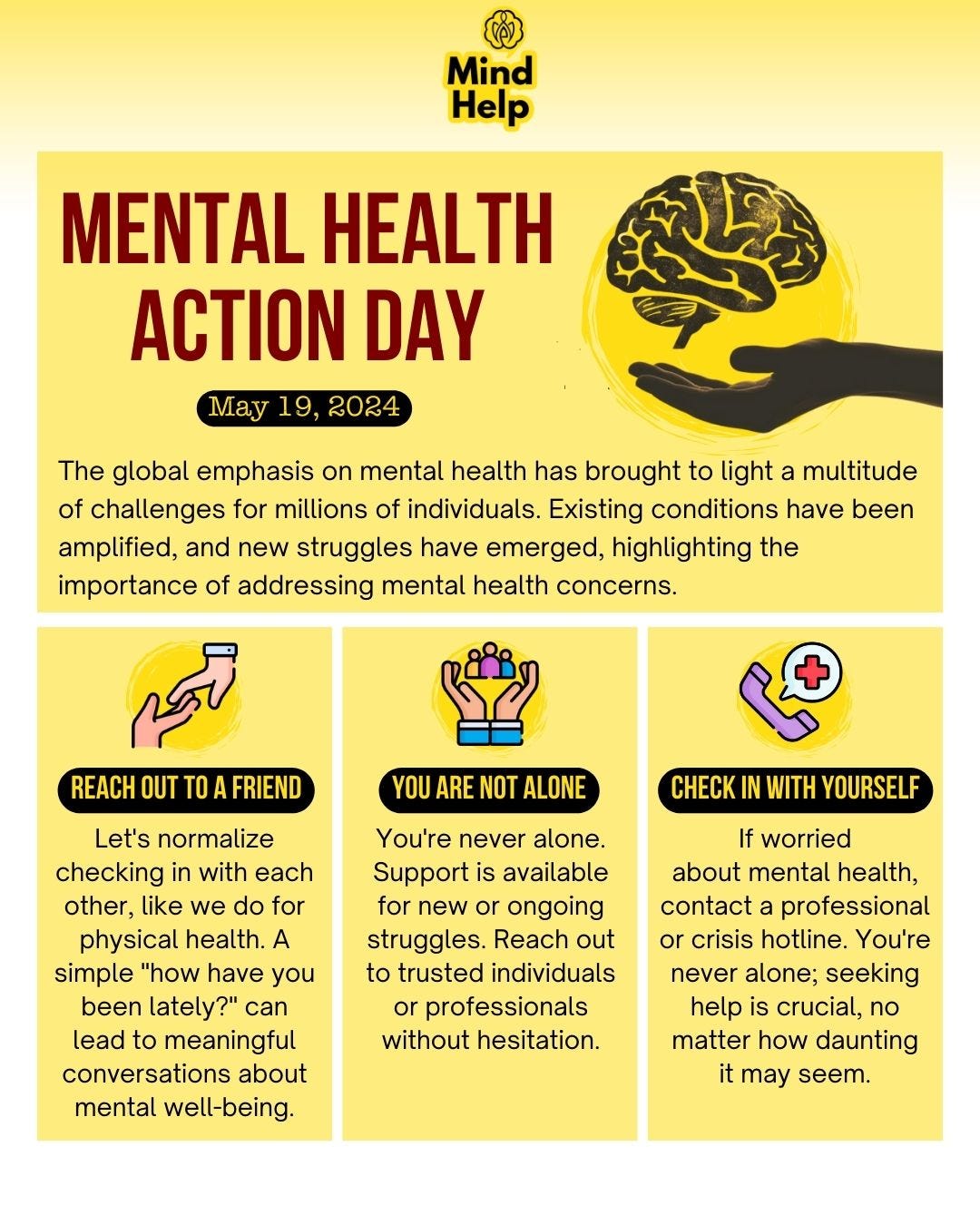 May 19 marks Mental Health Action Day, a crucial initiative empowering individuals worldwide to