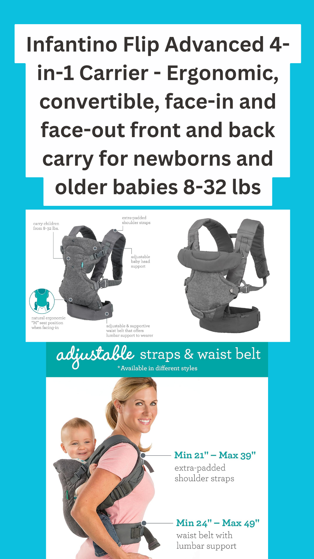 Front Facing Infantino Baby Carrier Newborn Instructions Infantino