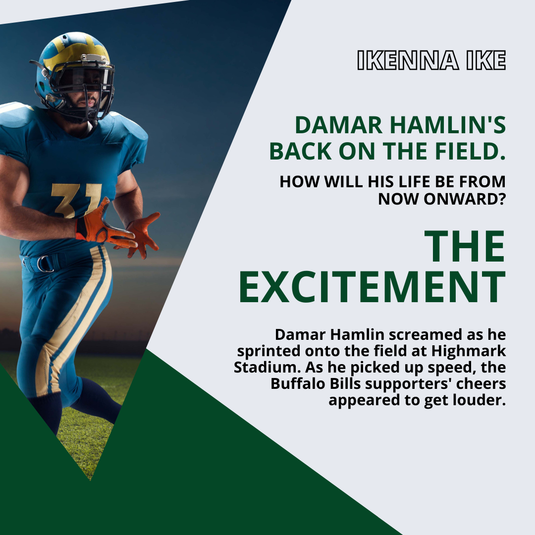 Damar Hamlin returns to the field at Highmark Stadium