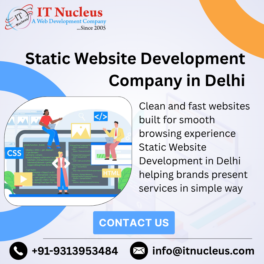 Static Website Development Company in Delhi