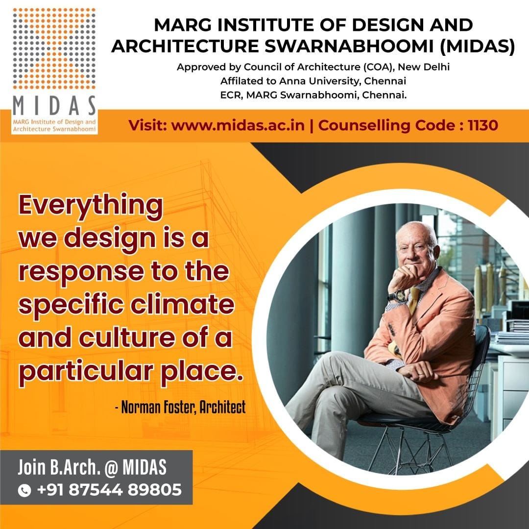 B Arch Colleges in Tamil Nadu MIDAS Architecture by Neelesh Kumar
