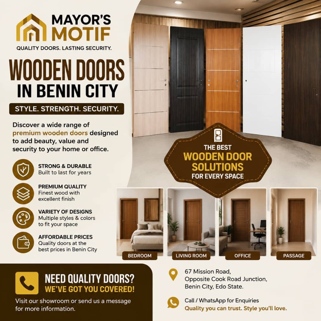 Where can I buy a quality wooden door in Benin City?