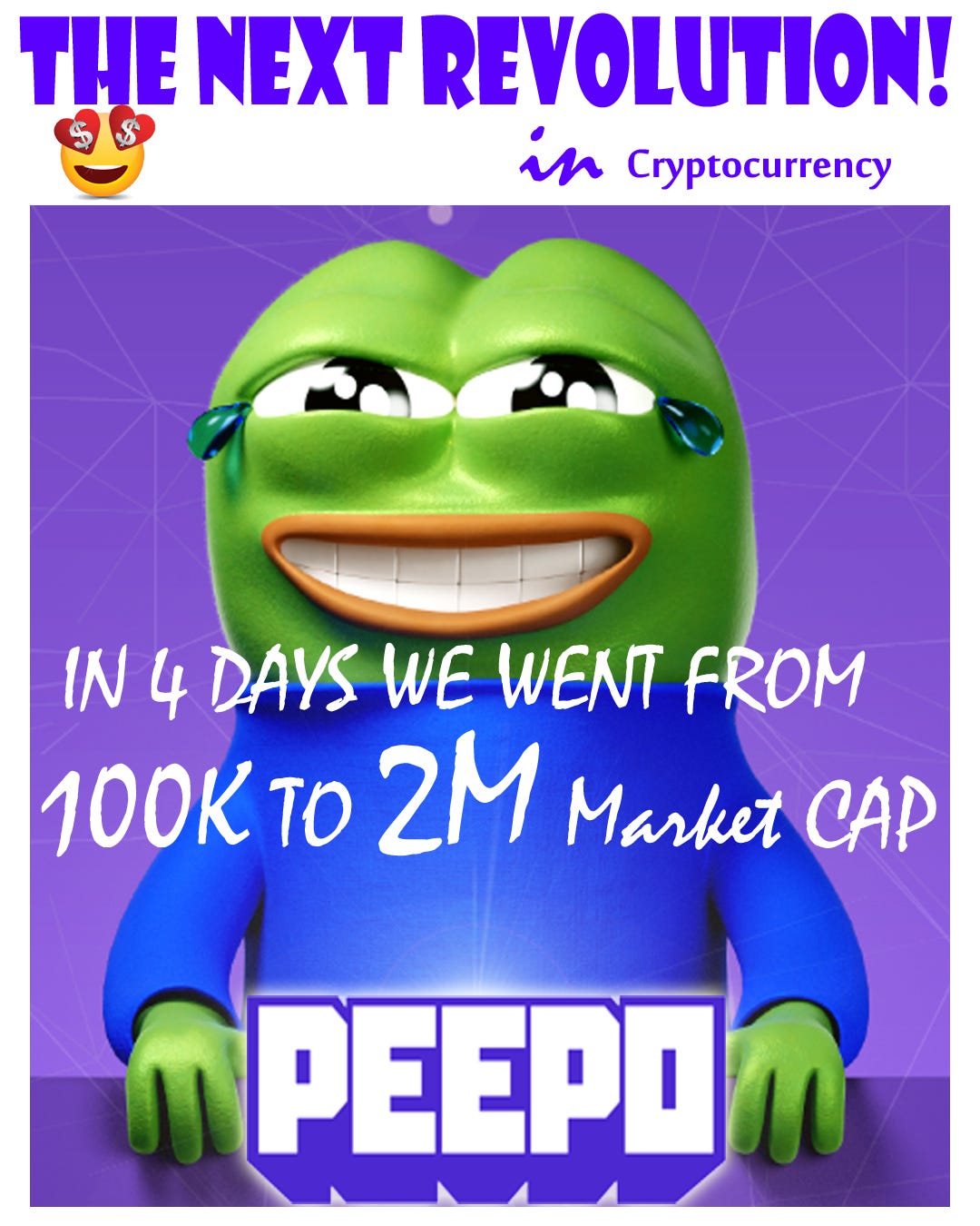 PEEPOCOIN 🐸 is a community-based cryptocurrency based around the popular  Twitch emote PEEPO. It has been live on PANCAKESWAP for four days and the  initial PRESALE of 40 BNB hit the hard
