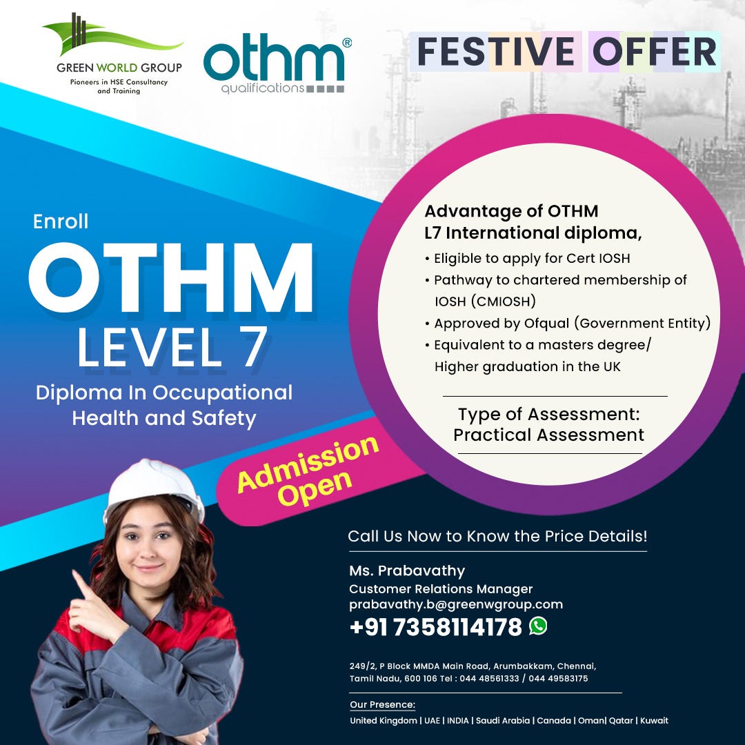 Understanding OTHM Level 7 Diploma in Occupational Health and Safety