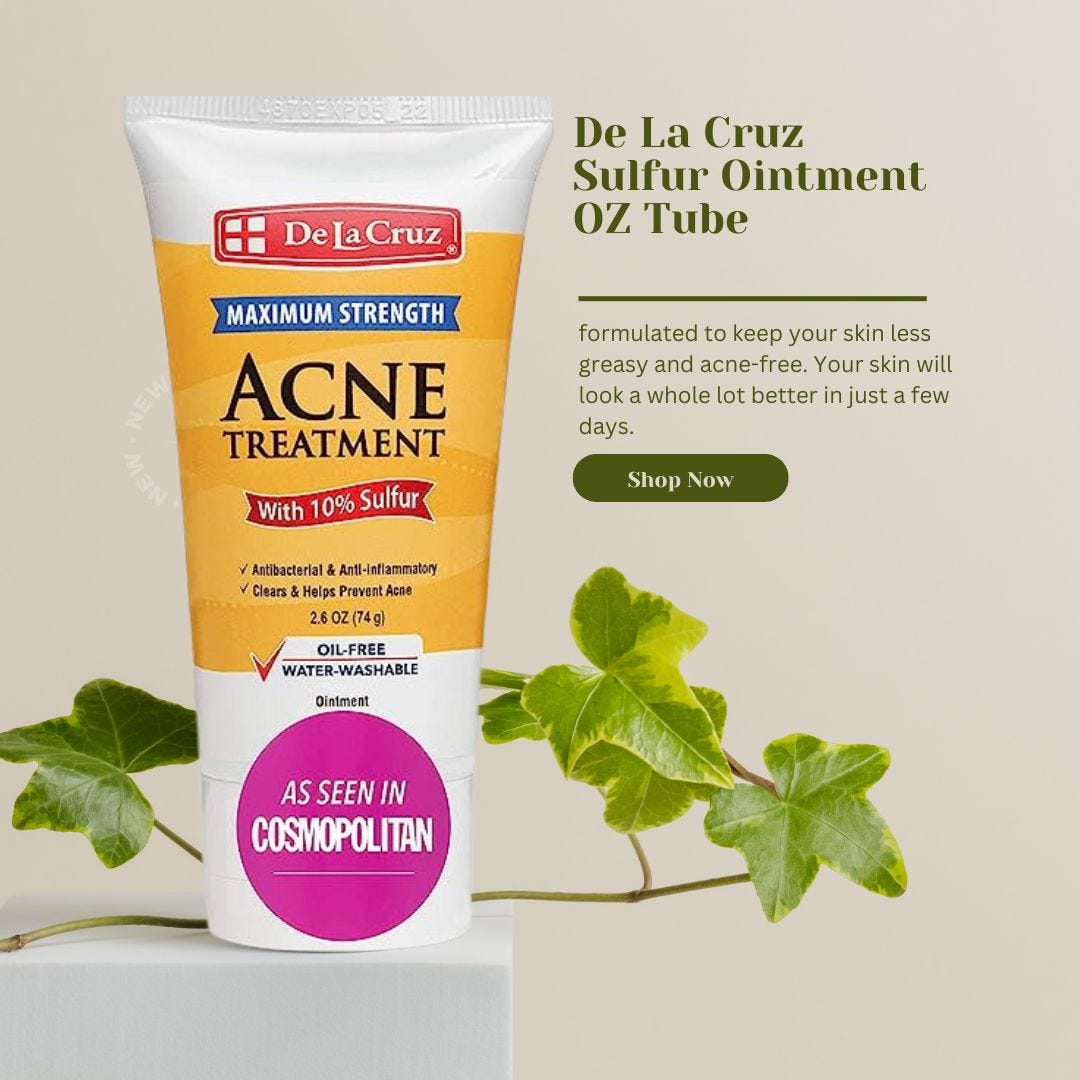 De La Cruz Sulfur Ointment 2.6 OZ Tube. Dlcsulfurointment Medium