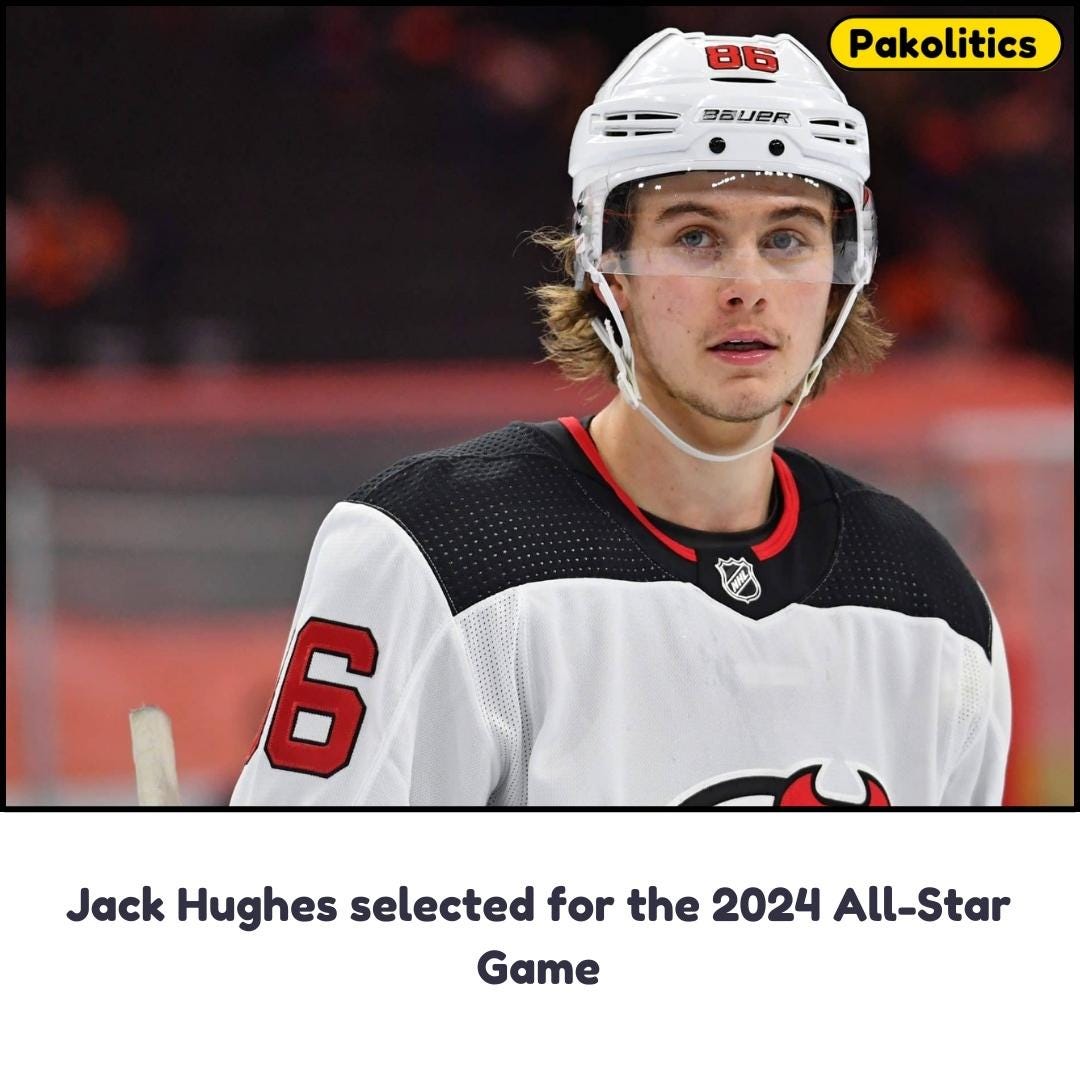 Jack Hughes selected for the 2024 AllStar Game Pakolitics Medium