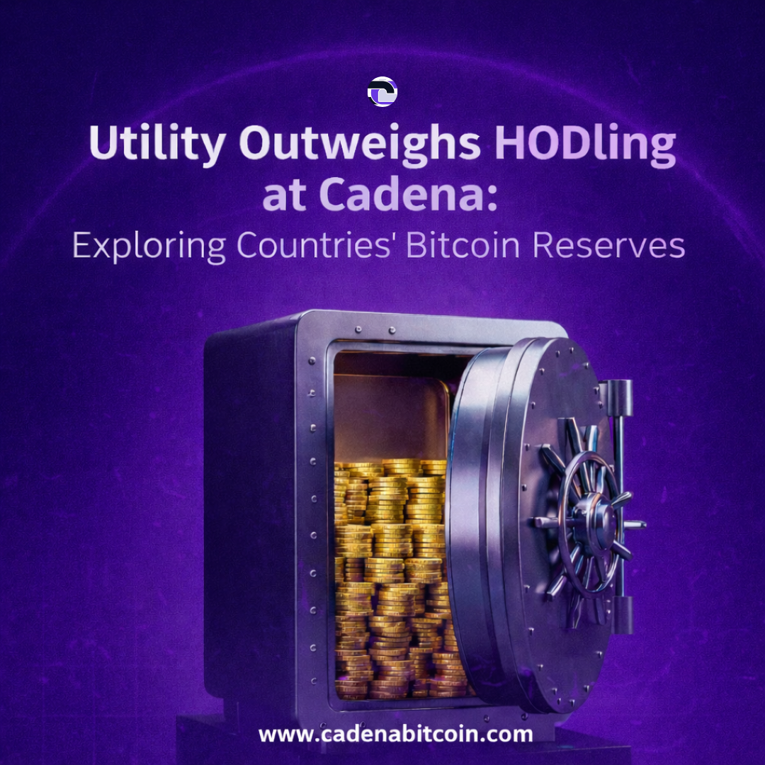 Utility Outweighs HODLing at Cadena: Exploring Countries’ Bitcoin Reserves
