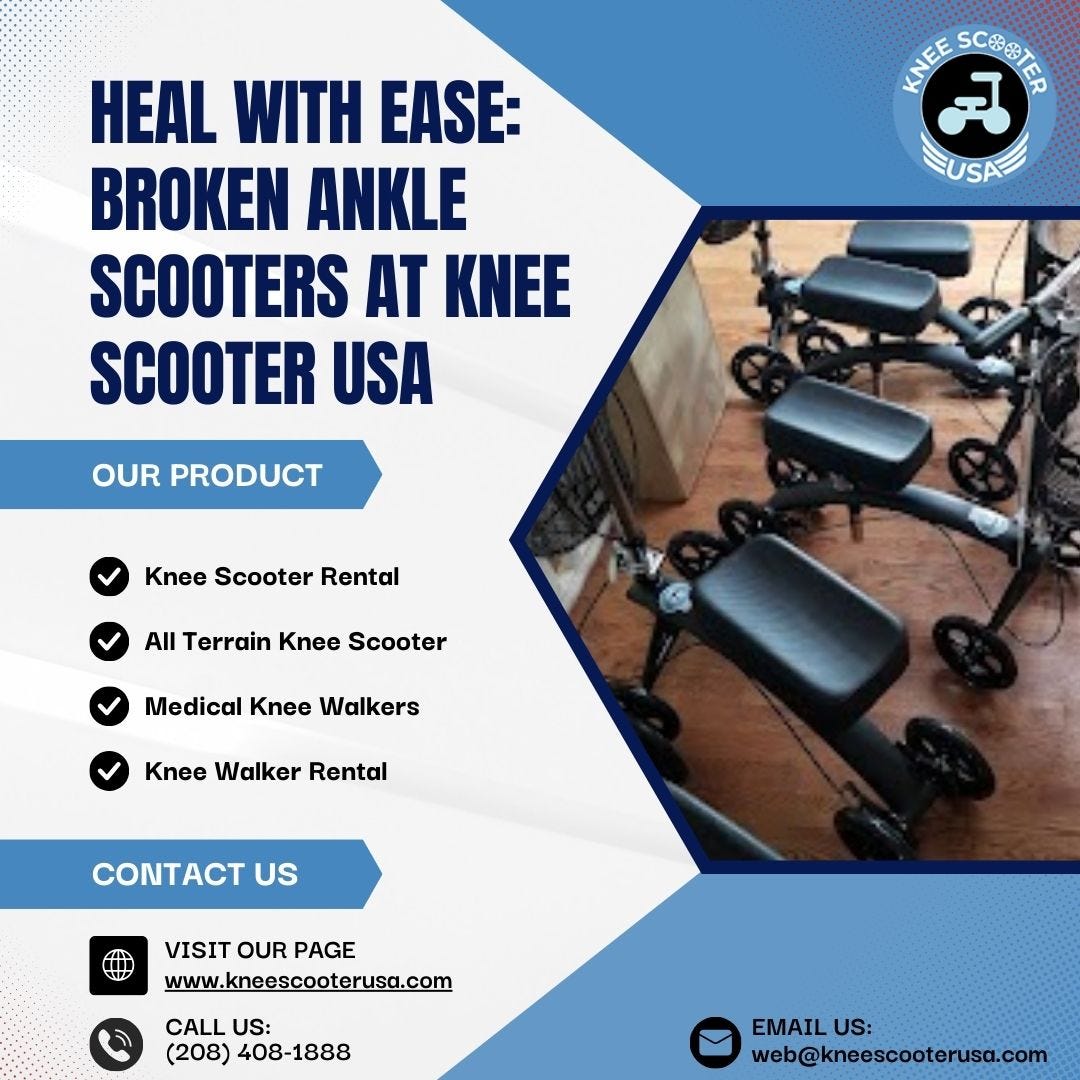 Heal with Ease Broken Ankle Scooters at Knee Scooter USA Knee Scooter USA Medium