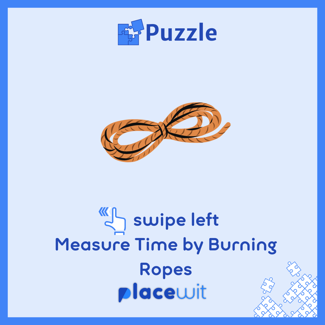 Measure Time by Burning Rope Puzzle-Asked in interviews.