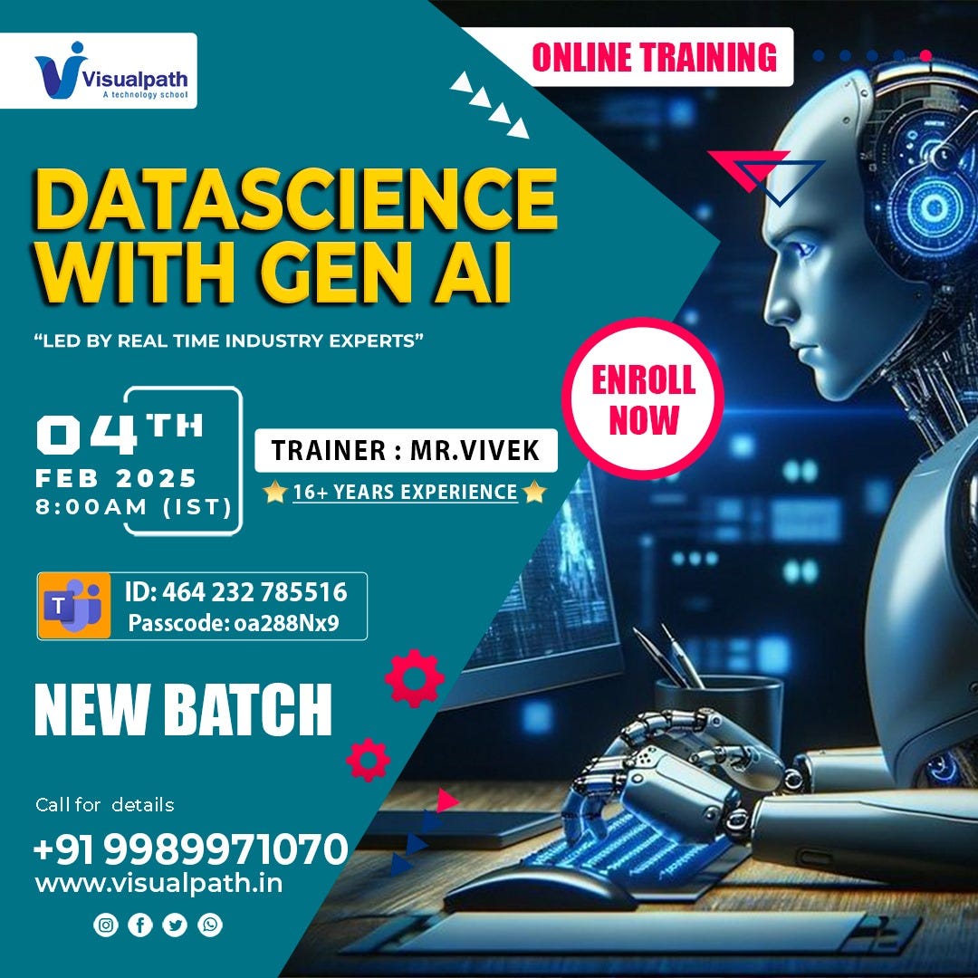 Data science with Gen Ai Online New Batch - Harik Visualpath - Medium