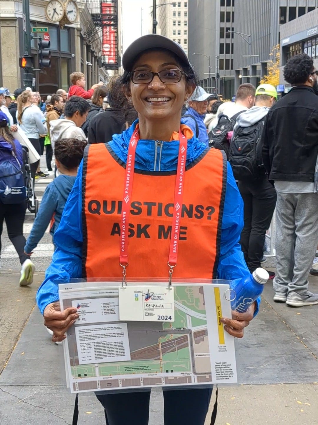 Volunteering at the Chicago marathon by Kalpana Run With Intention