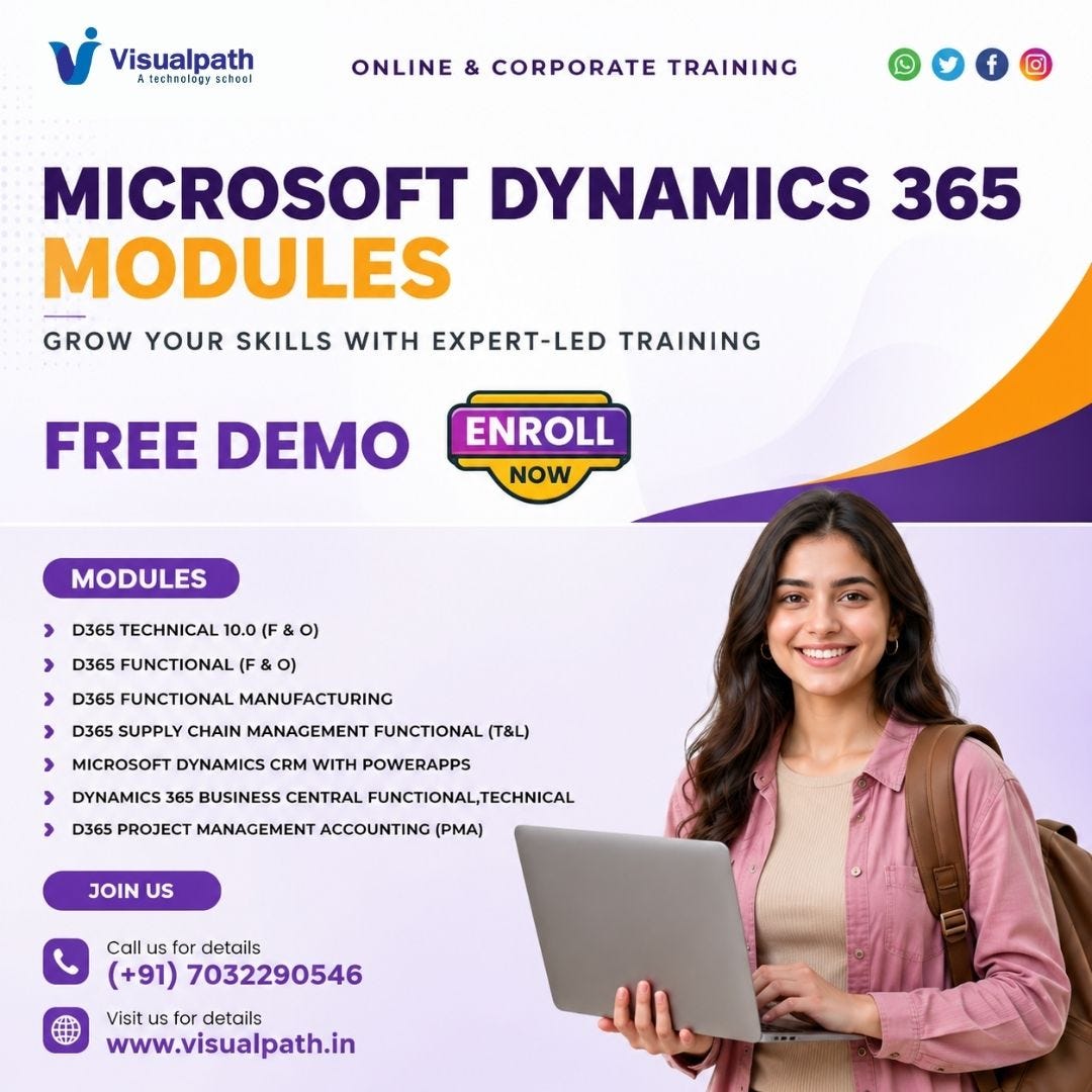 🚀 Master D365 Skills with Practical Online Training -Visualpath