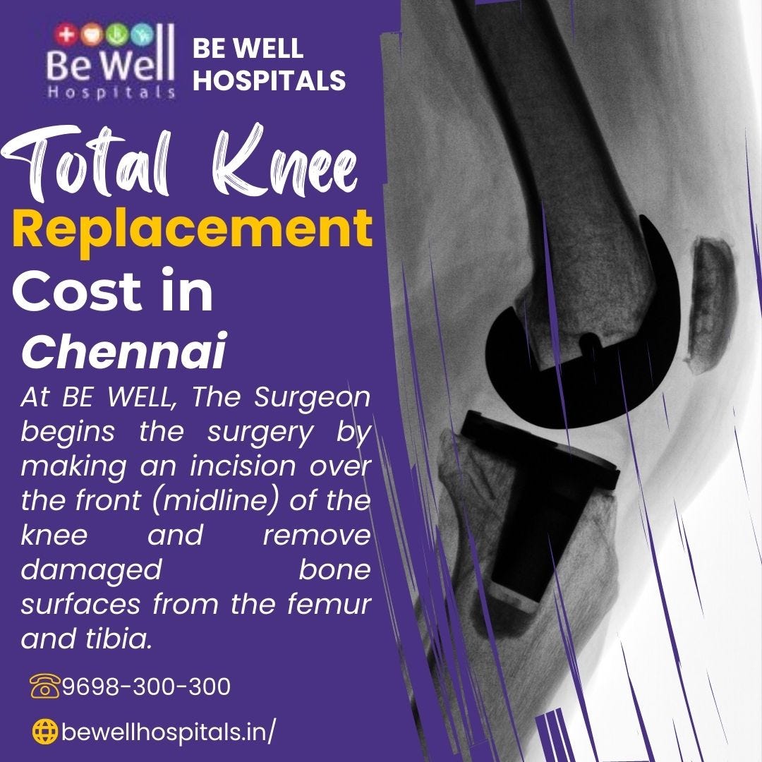 Total Knee Replacement Cost in Chennai Be Well Hospitals Medium