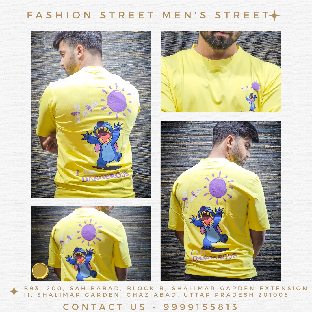 Bindaas Block Art Printed Cotton Unisex Round Neck T-shirt 44 main image 1