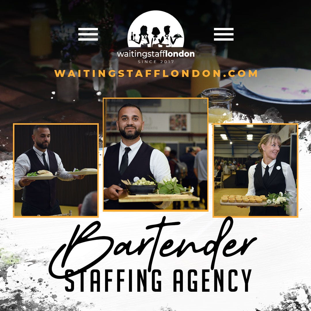 Discover how Waiting Staff London excels as the best Bartender Staffing Agency